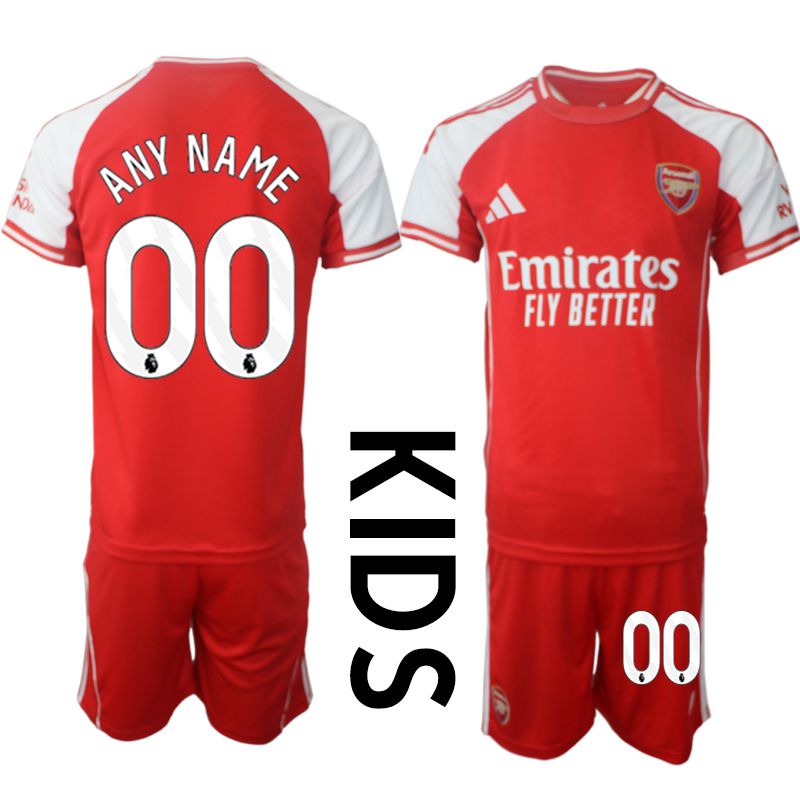 Youth 2025-2026 Season Club Arsenal home red customized Soccer Jersey->customized soccer jersey->Custom Jersey